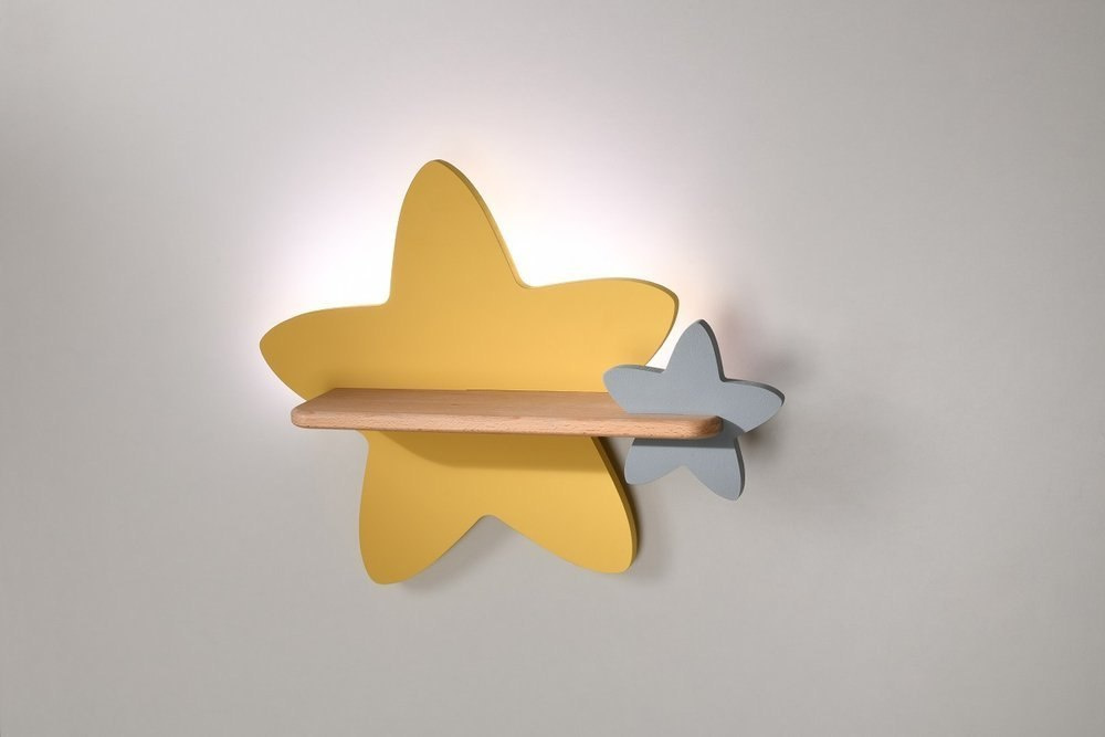 Kinkiet lampka dla dziecka LED z półką GWIAZDKA STAR z kablem - Candellux Lighting