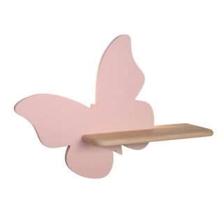 Kinkiet lampka dziecięca LED z półką BUTTERFLY motylek różowy - Candellux Lighting