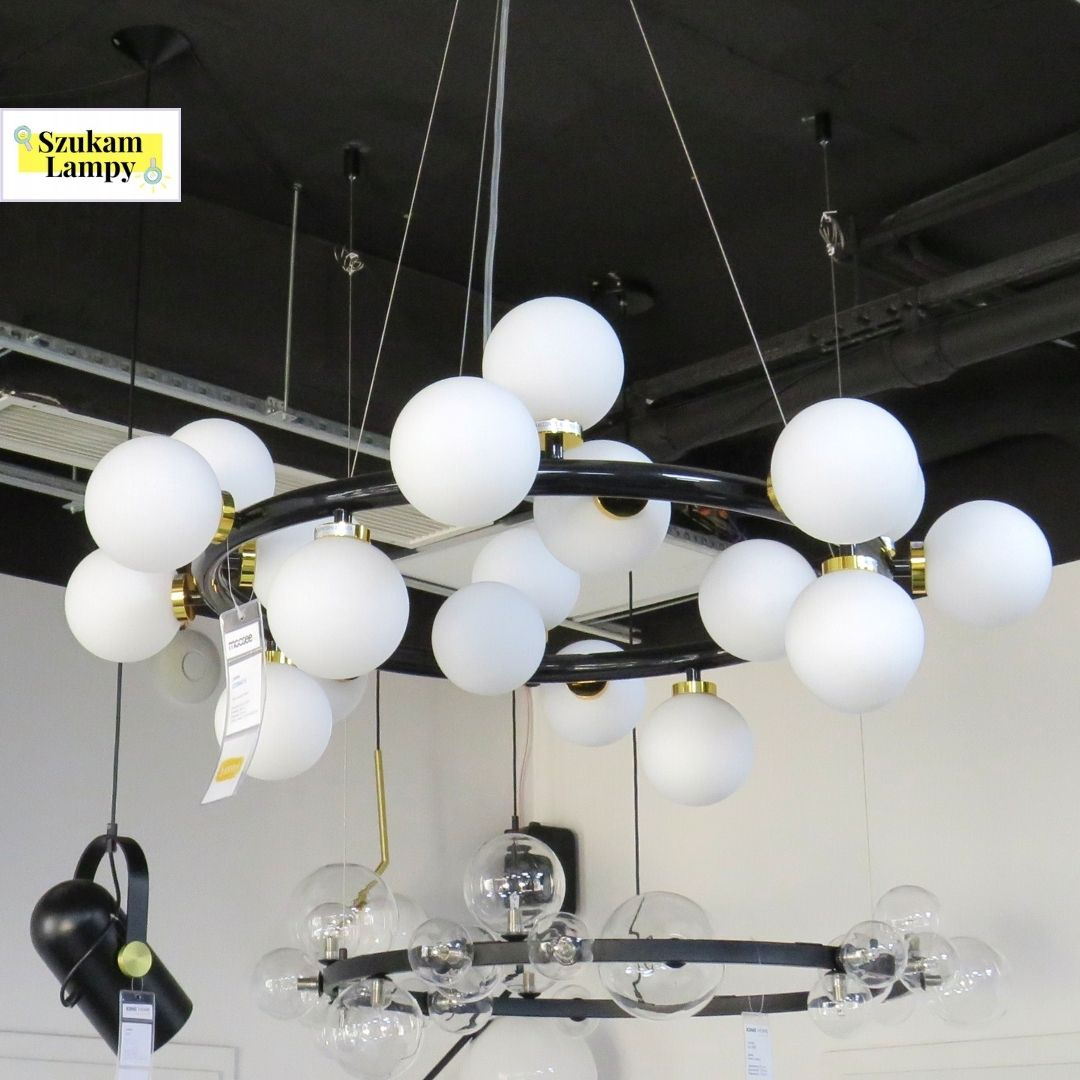 Lampa wisząca COSMO S czarna, złota - Moosee Lampa wisząca COSMO S czarna, złota - Moosee