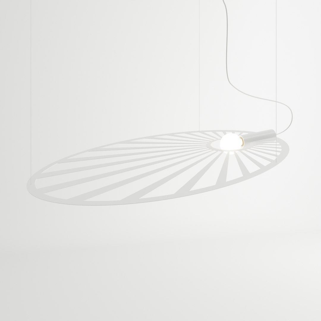 Lampa wisząca LEHDET biały liść do salonu - Thoro Lampa wisząca LEHDET biały liść do salonu - Thoro