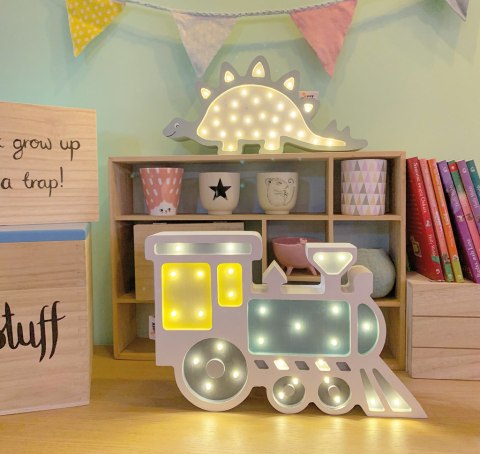 Lampka dziecięca CHOO-CHOO TRAIN WHITE LILY ciuchcia nocna stojąca na ścianę - Eensy Weensy Lampka dziecięca CHOO-CHOO TRAIN WHITE LILY ciuchcia nocna stojąca na ścianę - Eensy Weensy
