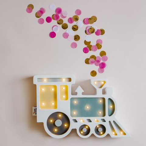 Lampka dziecięca CHOO-CHOO TRAIN WHITE LILY ciuchcia nocna stojąca na ścianę - Eensy Weensy Lampka dziecięca CHOO-CHOO TRAIN WHITE LILY ciuchcia nocna stojąca na ścianę - Eensy Weensy