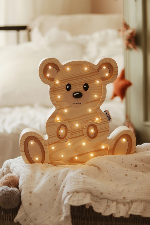 Lampka dziecięca TEDDY BEAR WOOD nocna led duży miś do pokoju dziecka - Eensy Weensy Lampka dziecięca TEDDY BEAR WOOD nocna led duży miś do pokoju dziecka - Eensy Weensy