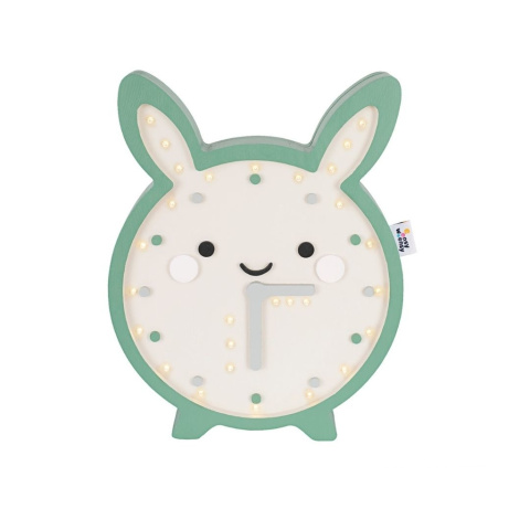 Lampka ledowa BUNNY CLOCK MERMAID GREEN nocna stojąca ścienna kinkiet duży zegar - Eensy Weensy Lampka ledowa BUNNY CLOCK MERMAID GREEN nocna stojąca ścienna kinkiet duży zegar - Eensy Weensy