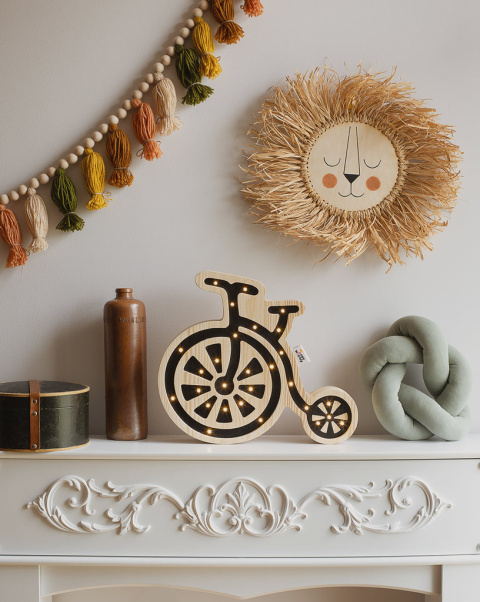 Lampka ledowa RETRO BICYCLE CREME rower nocna stojąca kinkiet dekoracja - Eensy Weensy we wnetrzu Lampka ledowa RETRO BICYCLE CREME rower nocna stojąca kinkiet dekoracja - Eensy Weensy we wnetrzu