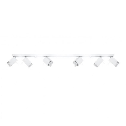 Plafon MERIDA 6L biały stal lampa sufitowa na listwie z regulowanymi tubami - Sollux Lighting
