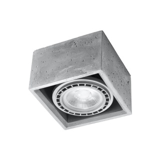 Plafon QUATRO 1 beton sześcian kostka oświetlenie sufitowe - Sollux Lighting