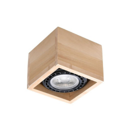 Plafon QUATRO 1 naturalne drewno oświetlenie sufitowe natynkowe - Sollux Lighting
