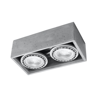 Plafon QUATRO 2 betonowy podwójny oświetlenie sufitowe - Sollux Lighting