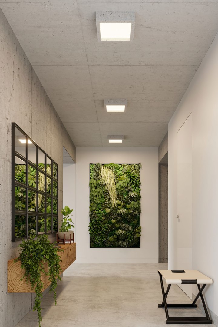 Plafon RIZA beton kwadrat oświetlenie sufitowe - Sollux Lighting - wizualizacja