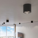 Plafon TIUBE czarny aluminium oświetlenie sufitowe - Sollux Lighting - wizualizacja