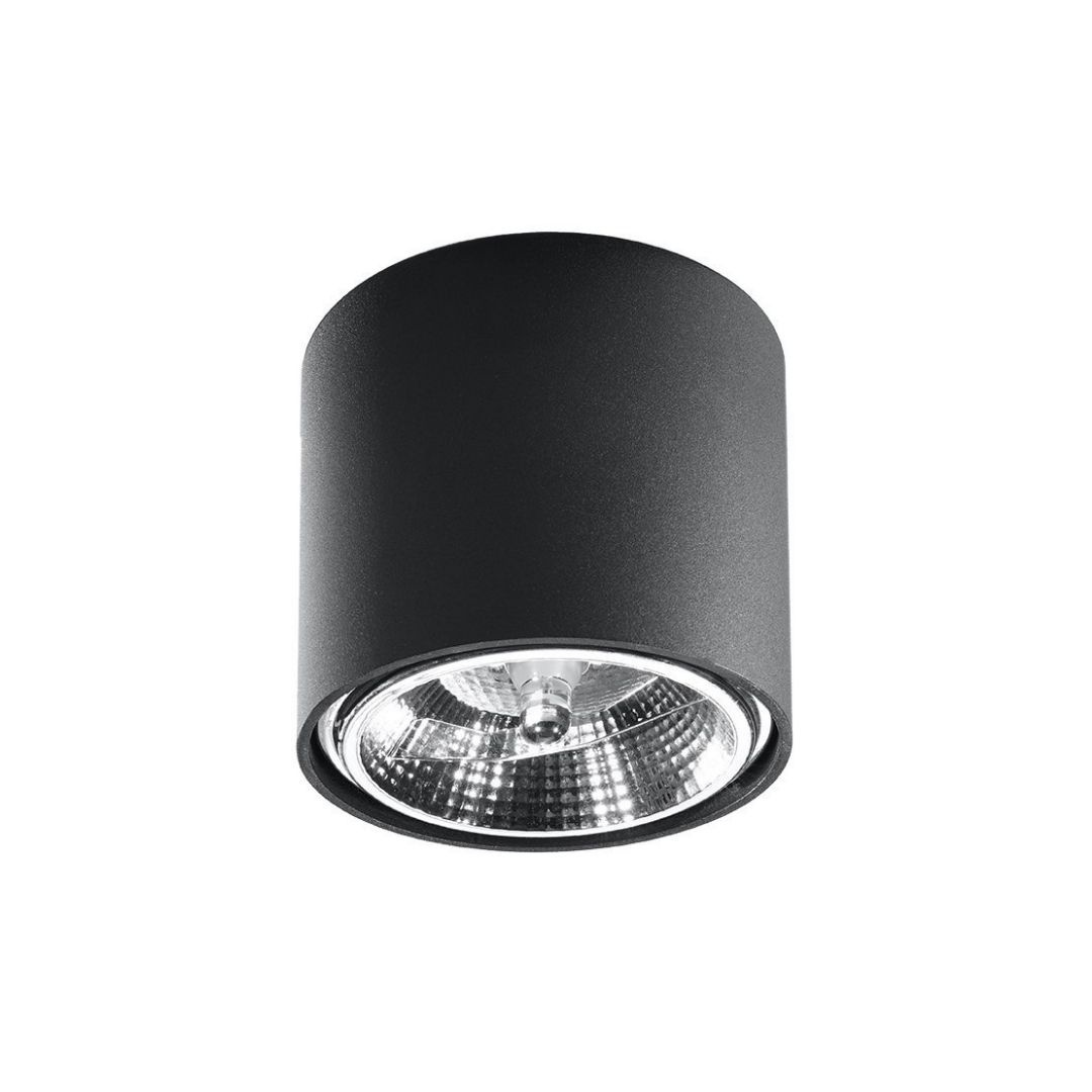 Plafon TIUBE czarny aluminium oświetlenie sufitowe - Sollux Lighting