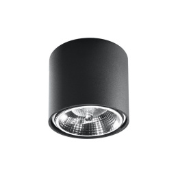 Plafon TIUBE czarny aluminium oświetlenie sufitowe tuba lampa natynkowa - Sollux Lighting