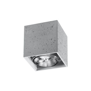 Plafon VALDE 140 beton kwadrat oświetlenie sufitowe natynkowe surowe - Sollux Lighting