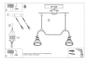 Lampa wisząca MARE 2 czarna podwójna industrialna zwis nad stół - Sollux Lighting - instrukcja montażu