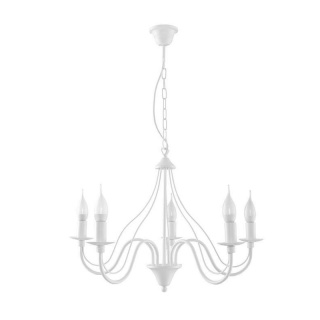 Żyrandol MINERWA 5 biały klasyczny - Sollux Lighting