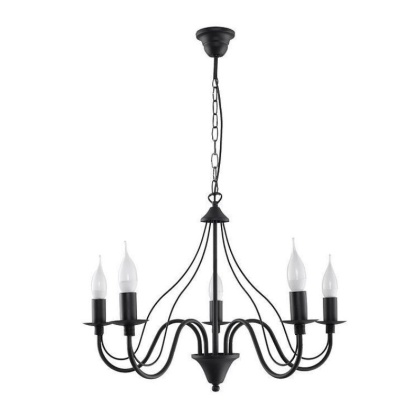 Żyrandol MINERWA 5 czarny klasyczny - Sollux Lighting