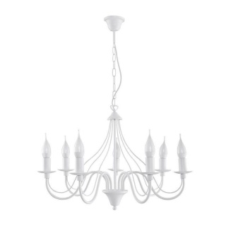 Żyrandol MINERWA 7 biały klasyczny - Sollux Lighting