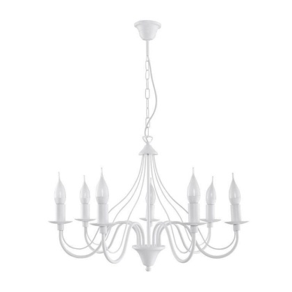 Żyrandol MINERWA 7 biały klasyczny - Sollux Lighting
