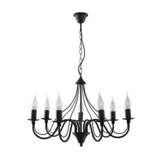 Żyrandol MINERWA 7 czarny klasyczny - Sollux Lighting