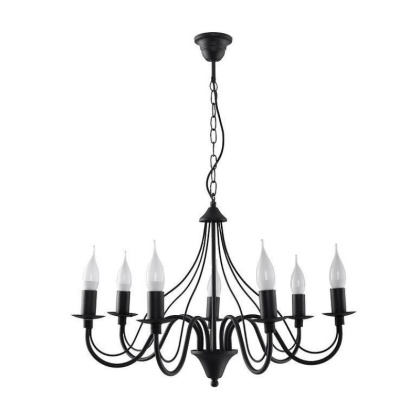 Żyrandol MINERWA 7 czarny klasyczny - Sollux Lighting