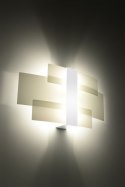 Kinkiet szklany CELIA biały do salonu sypialni - Sollux Lighting
