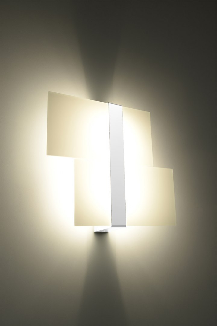 Kinkiet MASSIMO biały lampa ścienna dekoracyjna - Sollux Lighting - lampa się świeci