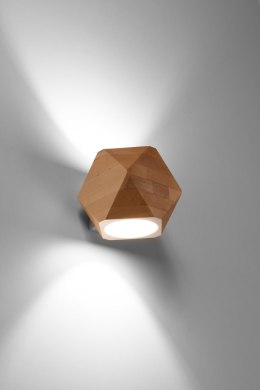 Kinkiet WOODY drewniany geometryczny heksagon - Sollux Lighting