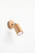 Kinkiet ZEKE drewniany, dębowy, w stylu skandynawskim, regulowana tuba, do czytania - Sollux Lighting - wizualizacja