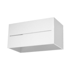 Kinkiet aluminiowy LOBO MAXI biały lampa ścienna dekoracyjna - Sollux Lighting
