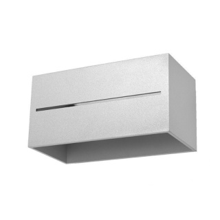 Kinkiet aluminiowy LOBO MAXI szary lampa ścienna dekoracyjna - Sollux Lighting