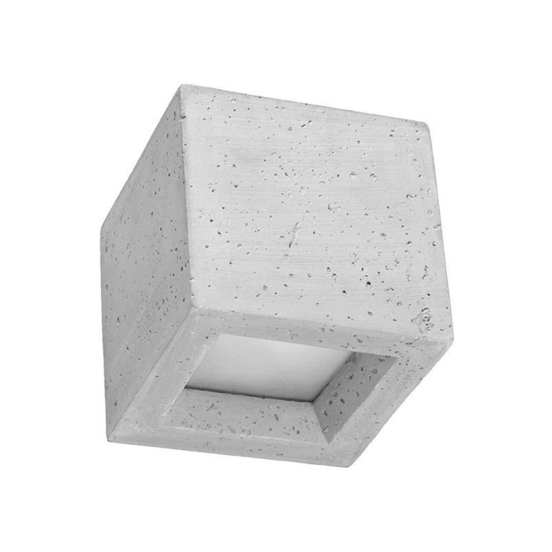 Kinkiet betonowy LEO beton szary lampa ścienna dekoracyjna sześcian kostka - Sollux Lighting