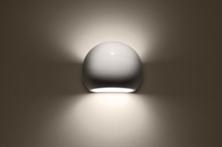 Kinkiet ceramiczny lakierowany GLOBE biały połysk lampa ścienna dekoracyjna - Sollux Lighting