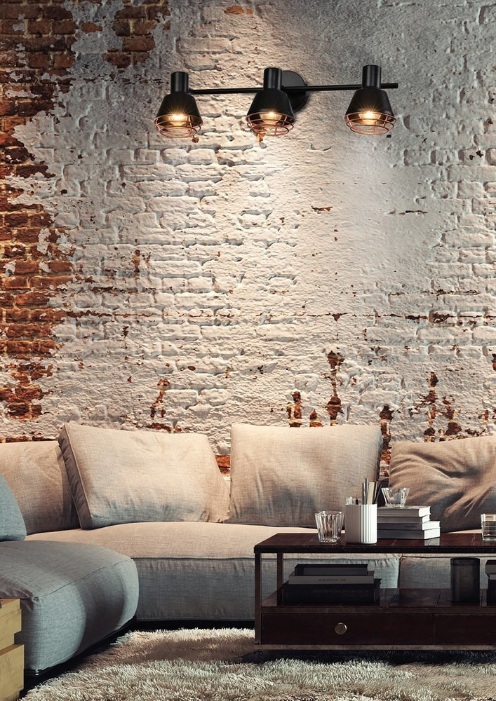 Lampa sufitowa NERIA listwa spot trzy reflektory retro loft - Candellux Lighting Lampa sufitowa NERIA listwa spot trzy reflektory retro loft - Candellux Lighting