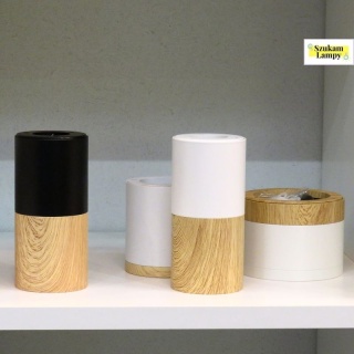 Lampa sufitowa TUBA 13 biało-drewniana - Candellux Lighting