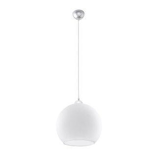 Lampa wisząca BALL biała zwis szklany klosz kula - Sollux Lighting