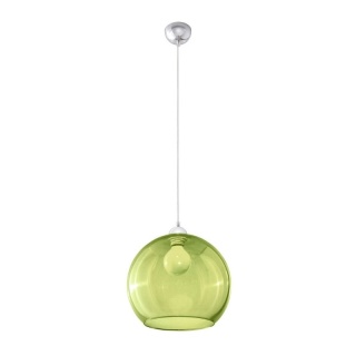 Lampa wisząca BALL zielona zwis szklany klosz kula - Sollux Lighting