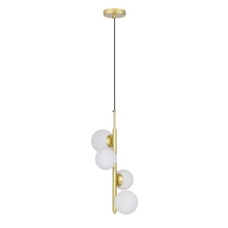 Lampa wisząca CORDEL 4 x G9 mosiądz zwis kuliste klosze - Candellux Lighting