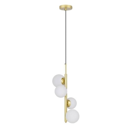 Lampa wisząca CORDEL 4 x G9 mosiądz zwis kuliste klosze - Candellux Lighting