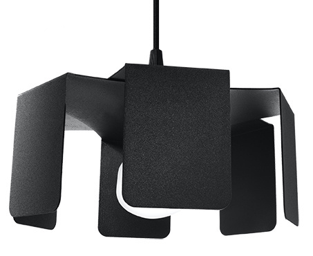 Lampa wisząca TULIP czarna stalowa industrialny zwis - Sollux Lighting Lampa wisząca TULIP czarna stalowa industrialny zwis - Sollux Lighting