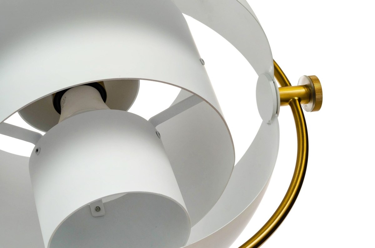 Lampa wisząca VARIA MINI biało złota designerski zwis do sypialni - King Home