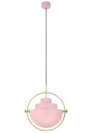 Lampa wisząca VARIA różowa designerski zwis do sypialni - King Home
