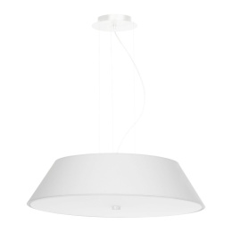 Lampa wisząca VEGA 60 duża z białym abażurem - Sollux Lighting