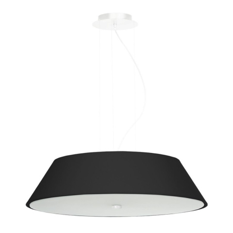 Lampa wisząca VEGA 60 duża z czarnym abażurem - Sollux Lighting