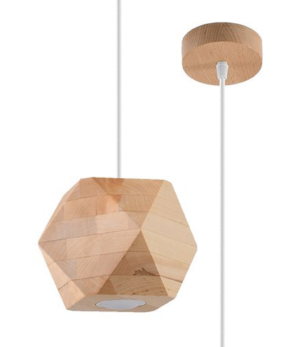 Lampa wisząca WOODY pojedynczy drewniany zwis nad stół wyspę kuchenną - Sollux Lighting Lampa wisząca WOODY pojedynczy drewniany zwis nad stół wyspę kuchenną - Sollux Lighting