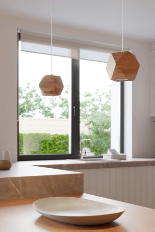 Lampa wisząca WOODY pojedynczy drewniany zwis nad stół wyspę kuchenną - Sollux Lighting