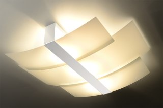 Plafon szklany CELIA biała lampa sufitowa do kuchni sypialni - Sollux Lighting
