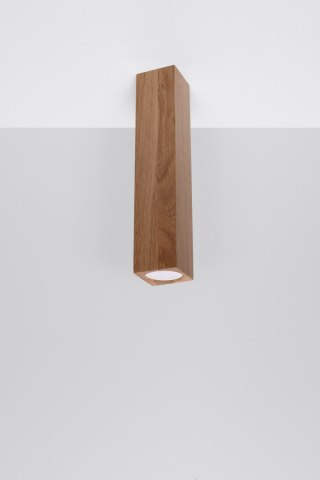 Oprawa natynkowa KEKE 30 drewniana dębowa kanciasta duża - Sollux Lighting