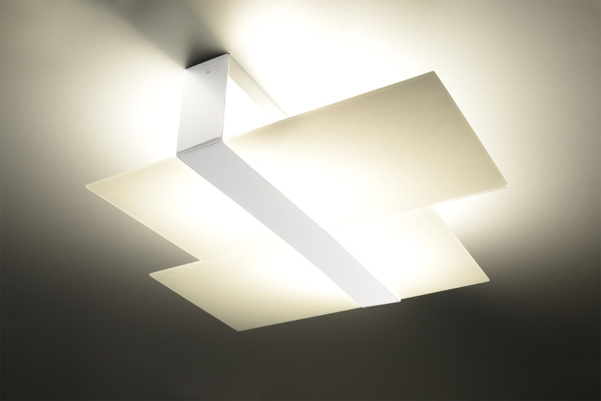 Plafon MASSIMO biały lampa dekoracyjna - Sollux Lighting - lampa się świeci