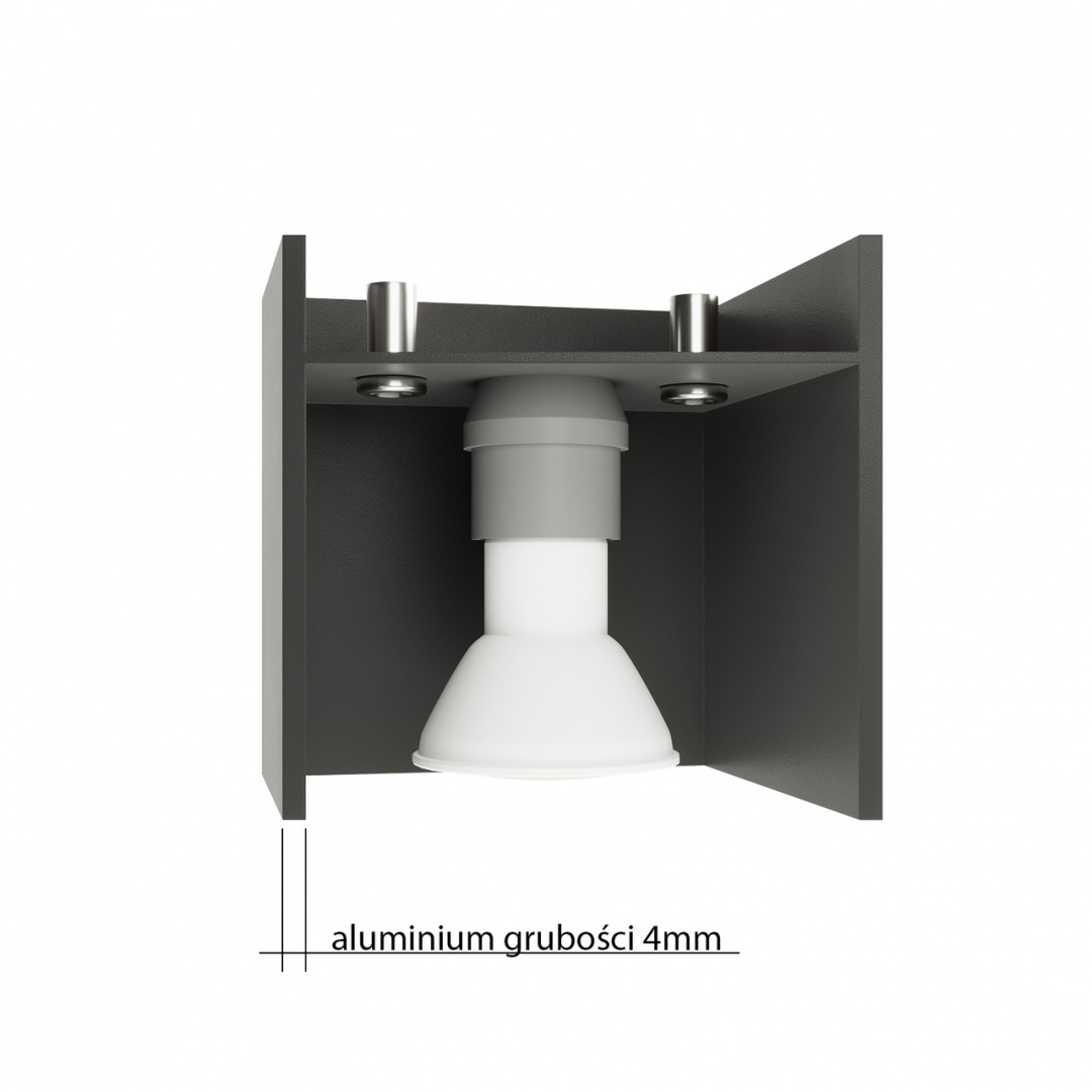 Plafon QUAD 2 dwa szare sześciany / kostki oświetlenie sufitowe - Sollux Lighting - wizualizacja Plafon QUAD 2 dwa szare sześciany / kostki oświetlenie sufitowe - Sollux Lighting - wizualizacja